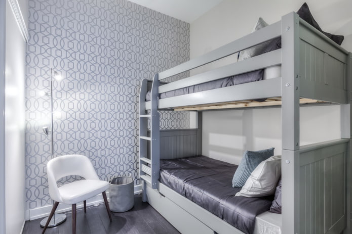 interior of a bedroom for two children