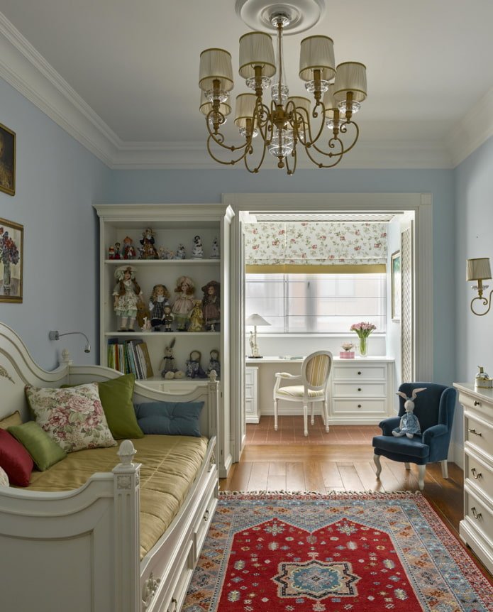 children's room layout for 10 sq. m.