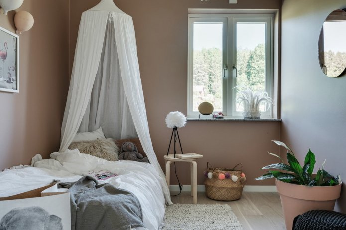 Children's room in pastel colors