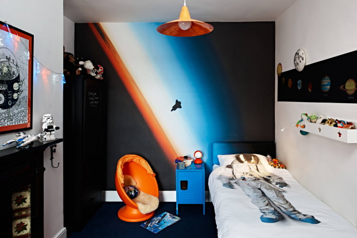 Room in the style of space