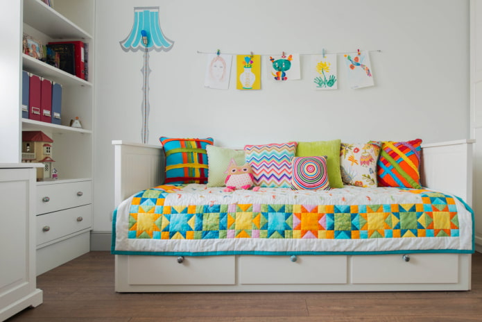 Multicolored bedspread