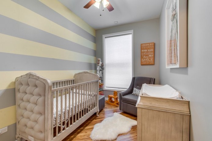 design of a children's bedroom of 9 square meters
