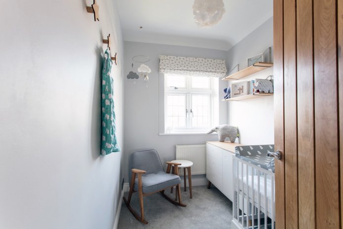design of a children's bedroom of 9 square meters