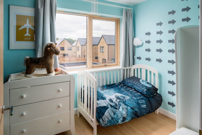 9 squares bedroom design for a boy