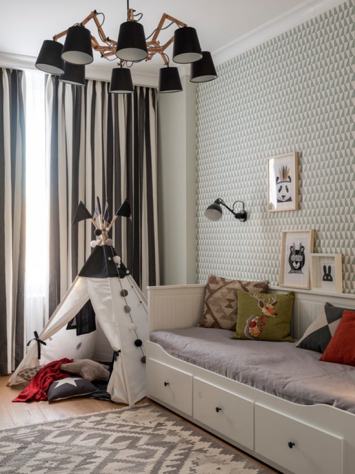 teepee in the children's room