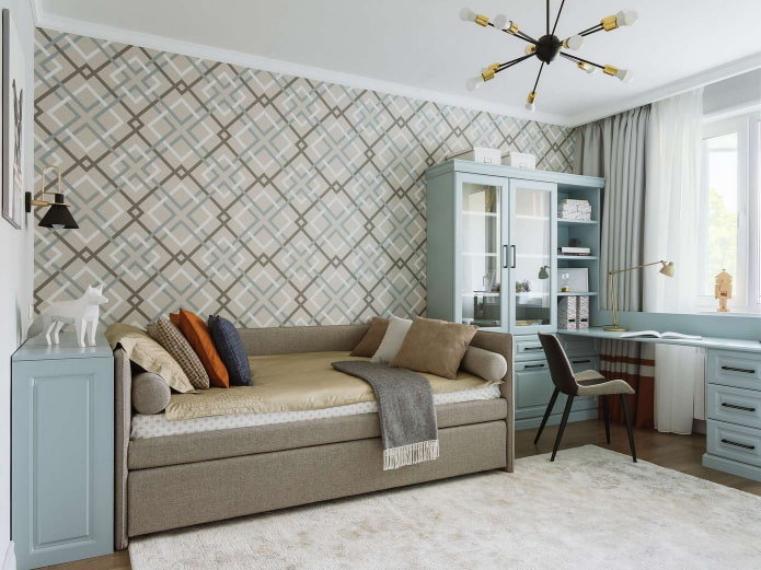 subdued design of a children's room