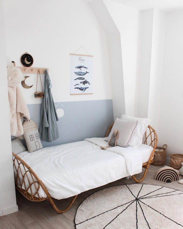 wicker children's bed
