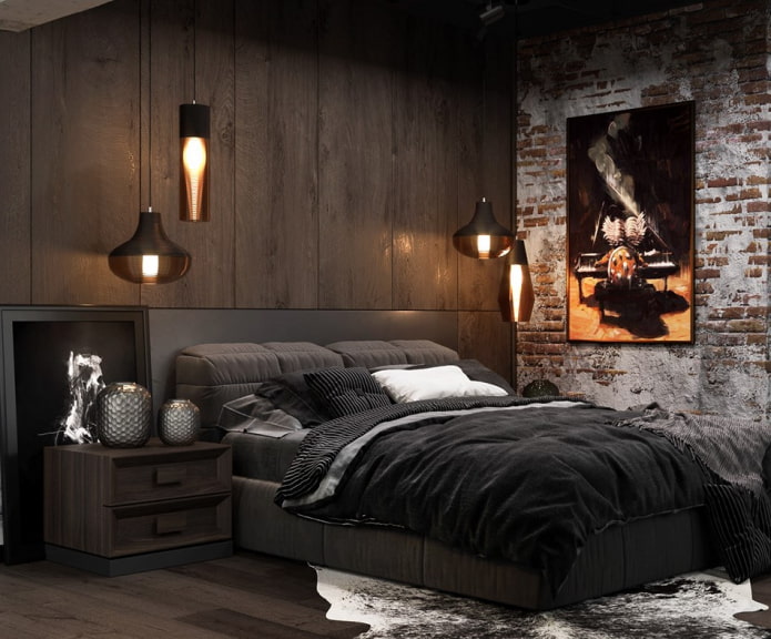 Loft style bedroom