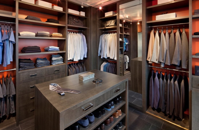 design of a men's wardrobe