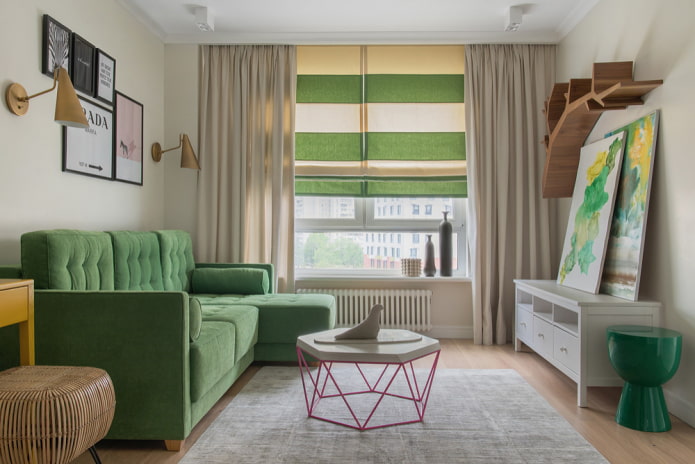 Living room with a corner sofa