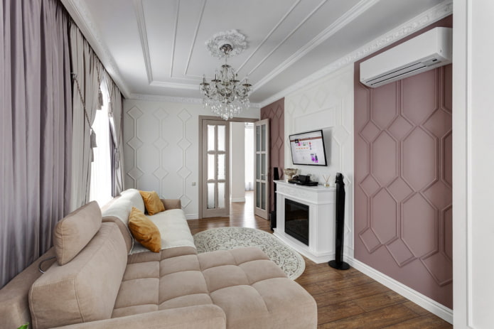 rectangular living room of 16 sq