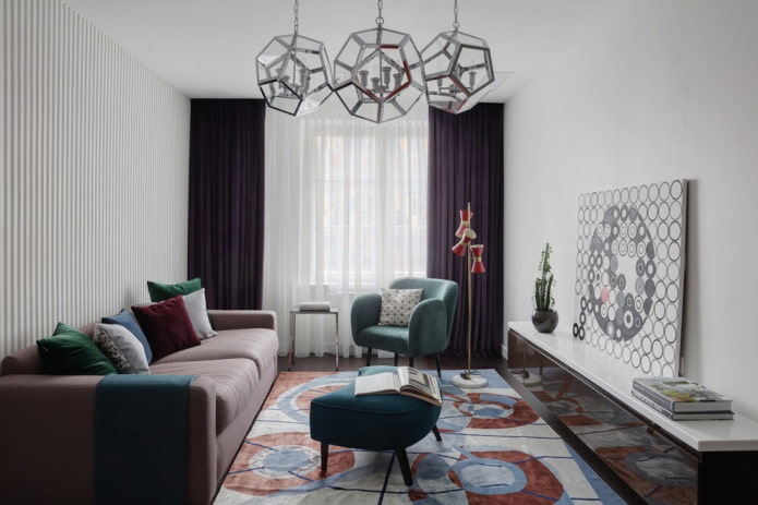furniture arrangement in a living room of 16 sq