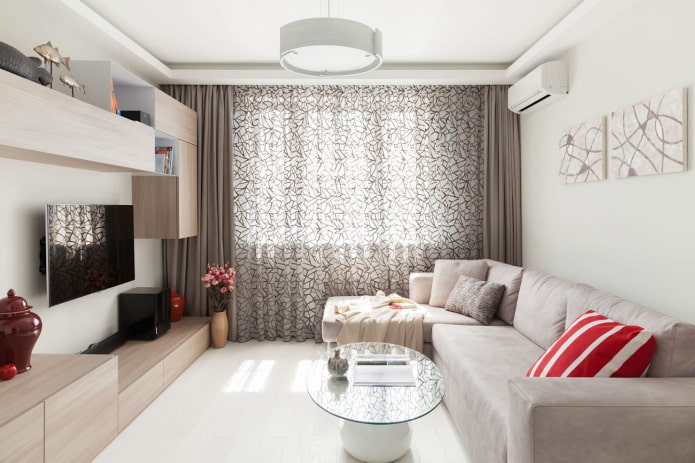 living room in light colors