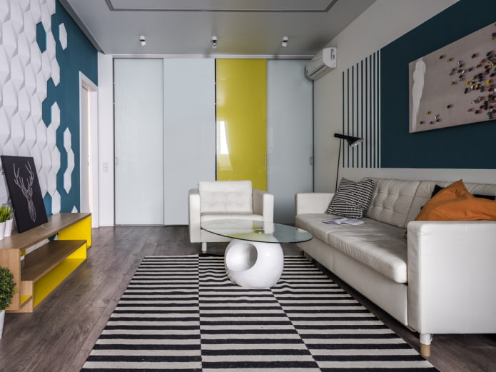 accent wall in the living room
