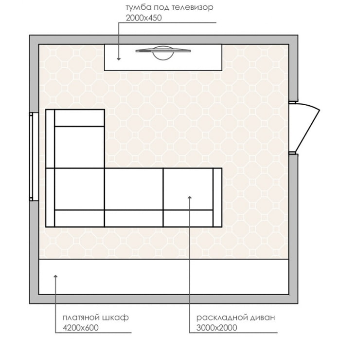 rectangular living room layout
