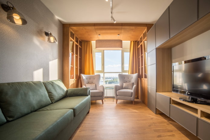 Rectangular living room
