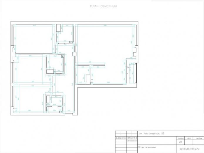 apartment plan 145 sq. m.