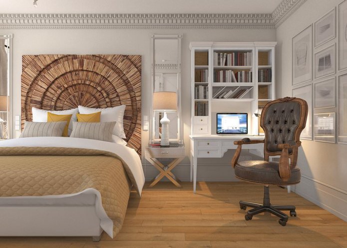 bedroom with workplace