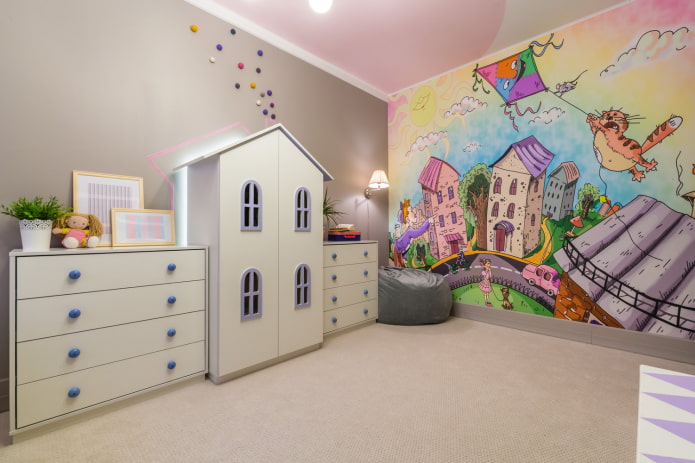 photo wallpaper for a child 4-6 years old