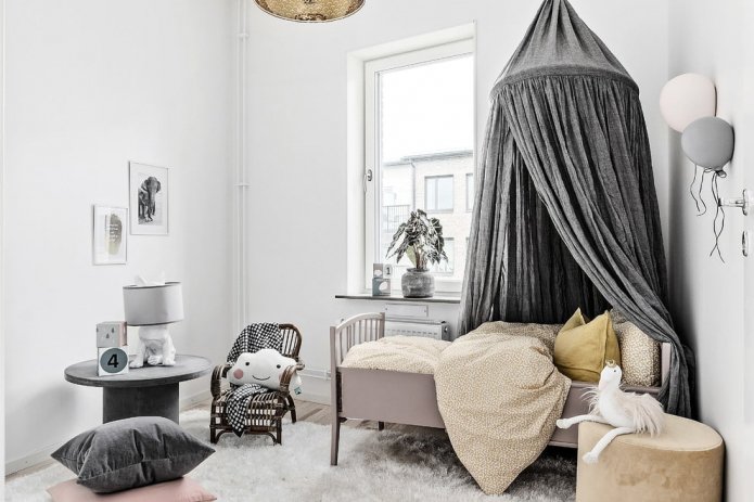 a girl's room in Scandi style