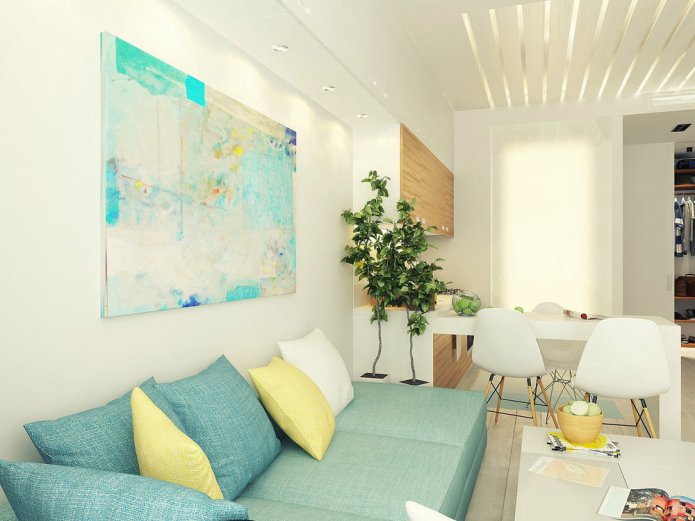 Design project of a studio of 29 sq. m.