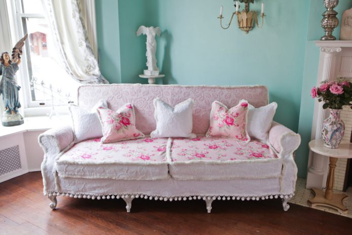 pink sofa