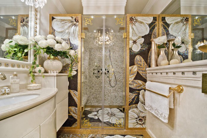 flowers on the cabinet
