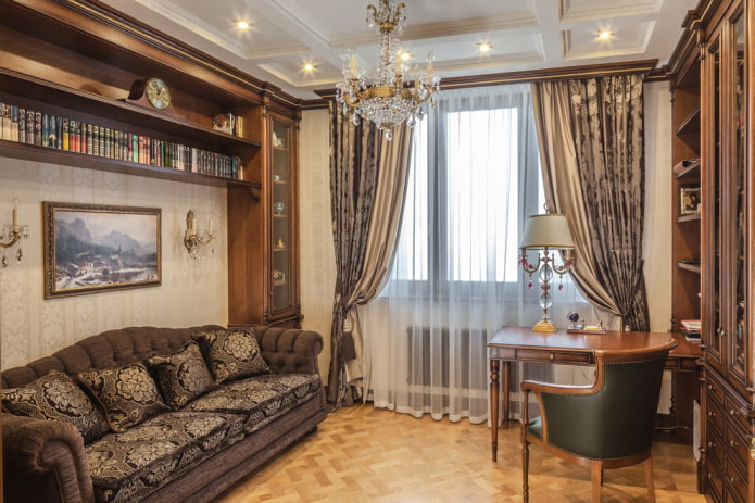 interior of a study in a classic style