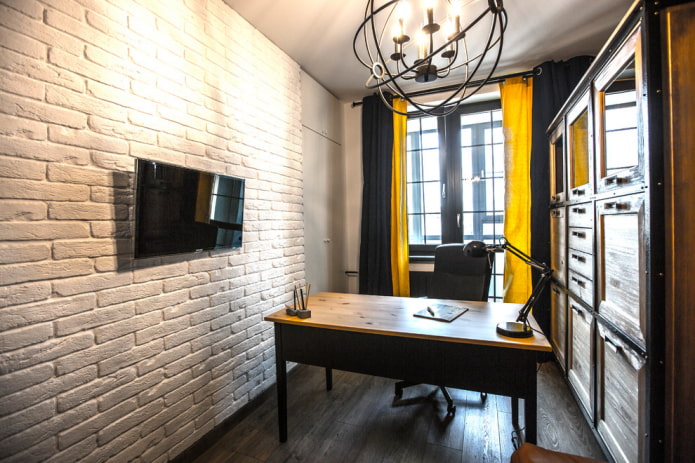 loft style study interior