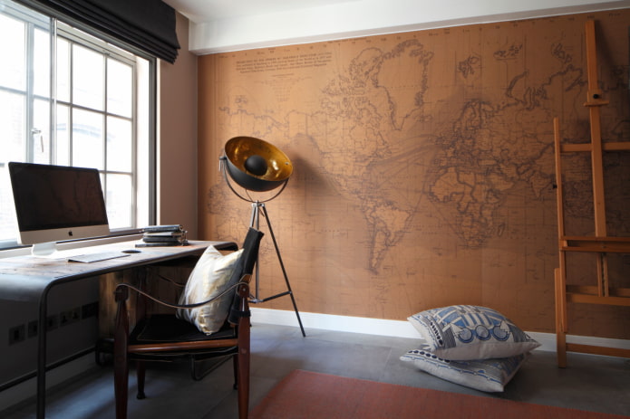 loft-style study interior