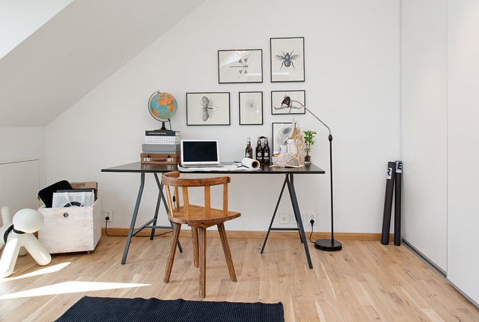 study interior in Scandinavian style