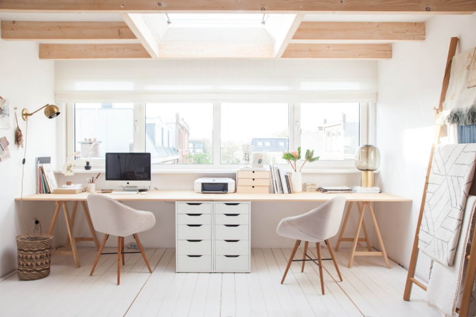 study interior in Scandinavian style