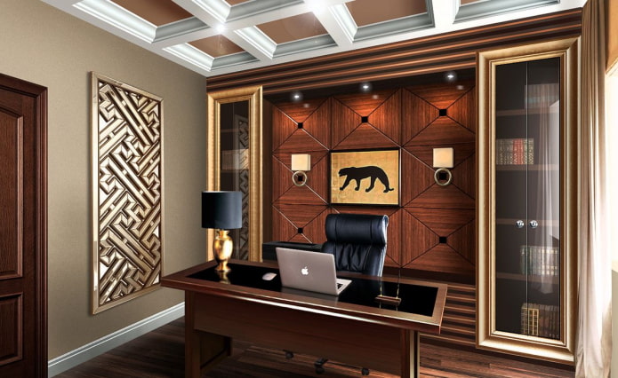 art deco study interior