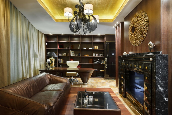 art deco study interior