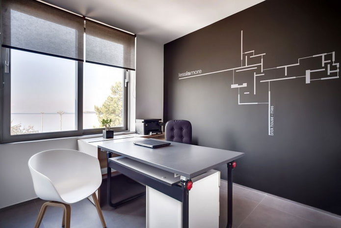 minimalist study interior