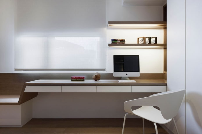 minimalist study interior