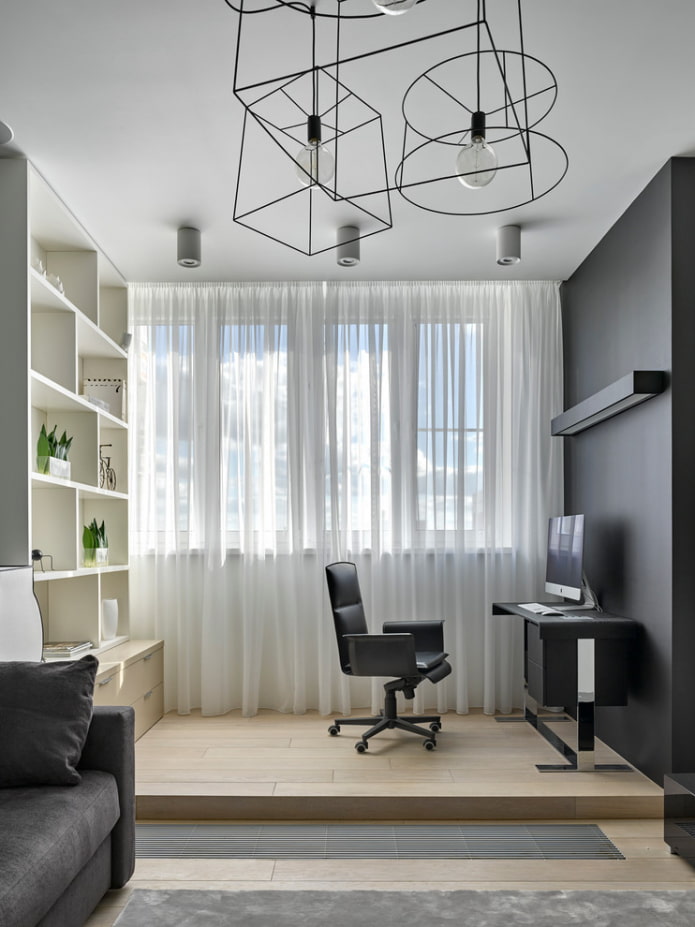 zoning in the interior of the office