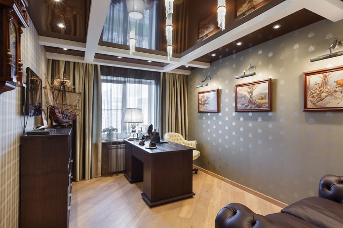 lighting in the interior of the study