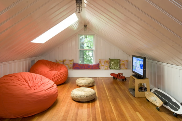 lounge area under the roof