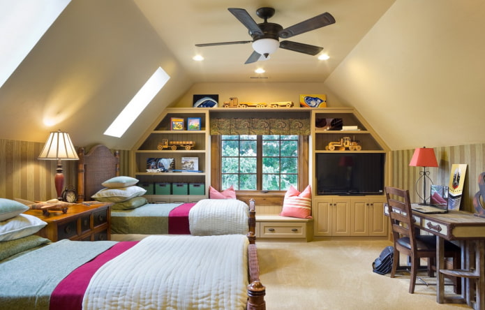 double bedroom in the attic