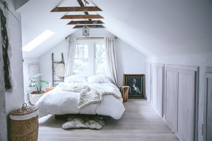 bedroom in scandi style