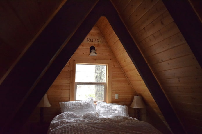 small bedroom in the attic