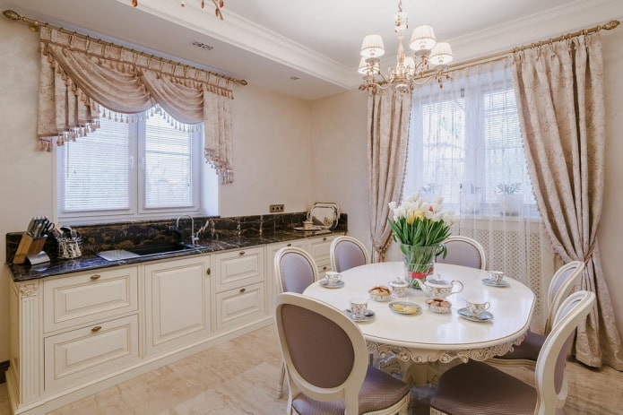 10 sq. m. kitchen in a classic style