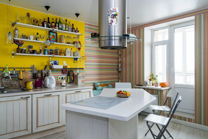 unusual yellow kitchen