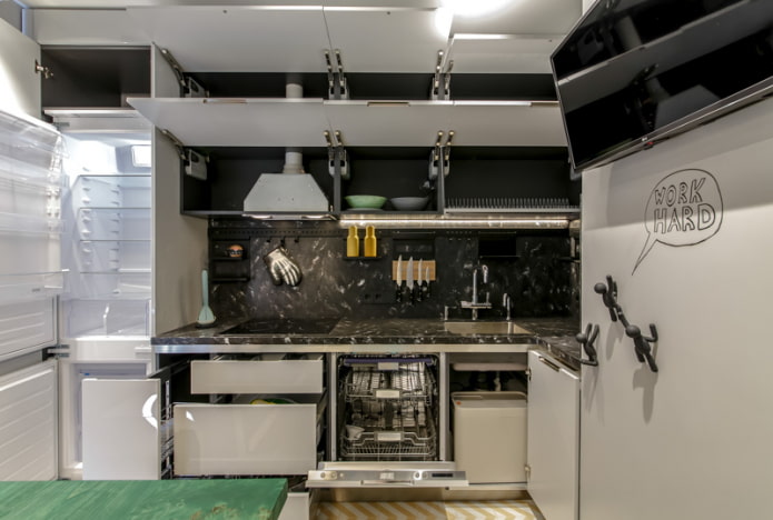 kitchen with a refrigerator