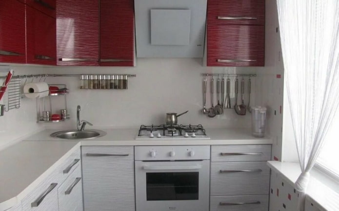 kitchen with multi-colored facades