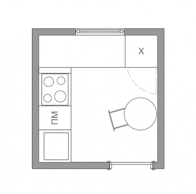 4 square meter kitchen plan