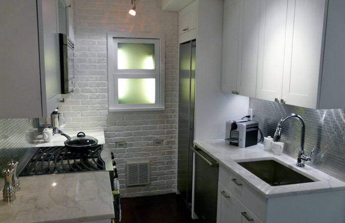 small two-row kitchen