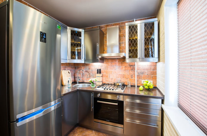 refrigerator in the kitchen