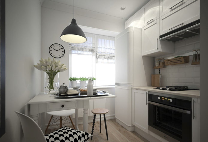 lighting of a kitchen of 5 sq m